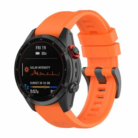 Siliconen sportbandje - Oranje - Garmin Fenix 7S / 6S / 5S & Instinct 2s