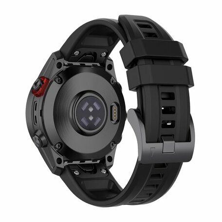 Siliconen sportbandje - Zwart - Garmin Fenix 7S / 6S / 5S & Instinct 2s