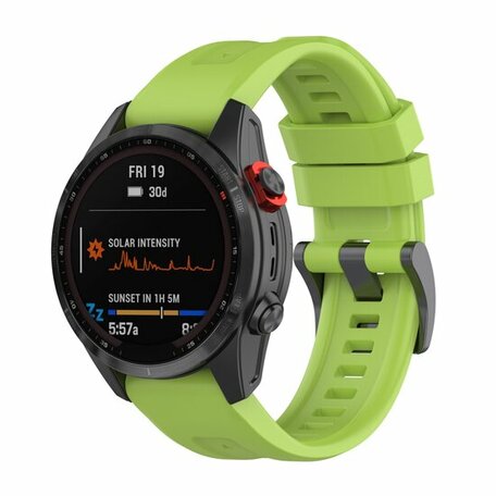 Siliconen sportbandje - Groen - Garmin Fenix 7 / 6 / 5