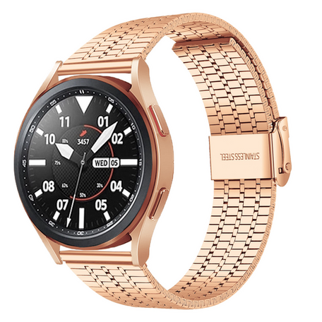 Garmin Venu / Sq / Sq2 / 2 plus - Stalen bandje - Champagne goud