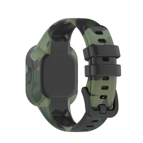 Siliconen bandje met print  - Leger groen - Garmin Vivofit Junior 3