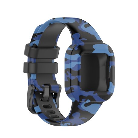 Siliconen bandje met print  - Leger blauw - Garmin Vivofit Junior 3