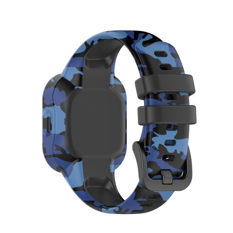 Siliconen bandje met print  - Leger blauw - Garmin Vivofit Junior 3