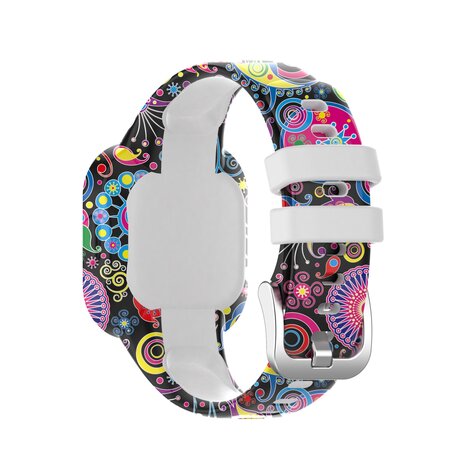 Siliconen bandje met print  - Multicolor - Garmin Vivofit Junior 3