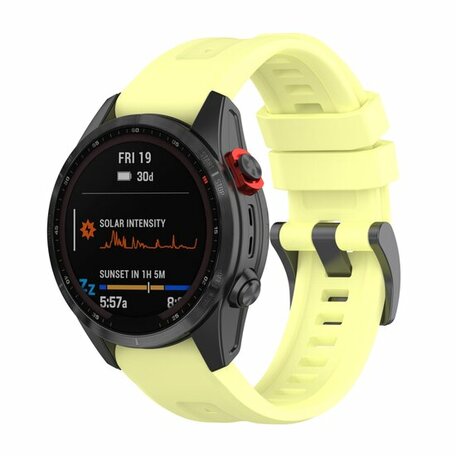 Siliconen sportbandje - Geel - Garmin Quatix 7X / 6X & Tactix 7 (pro)