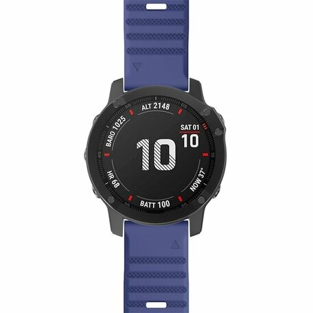 Siliconen bandje - Donkerblauw - Garmin Quatix 7X / 6X & Tactix 7 (pro)