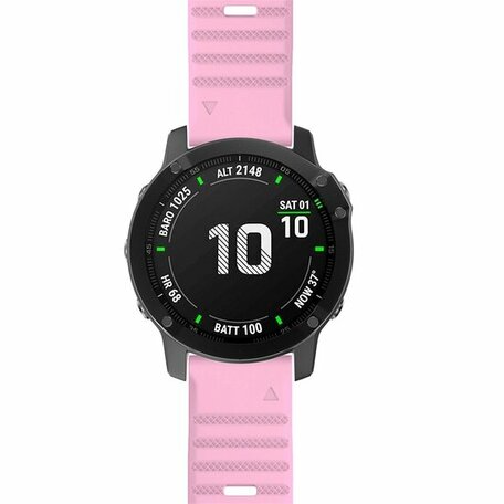 Siliconen bandje - Roze - Garmin Quatix 7X / 6X & Tactix 7 (pro)