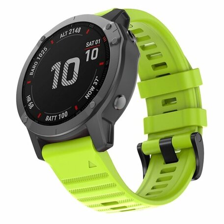 Siliconen bandje - Groen - Garmin Quatix 7X / 6X & Tactix 7 (pro)