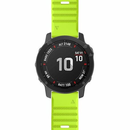 Siliconen bandje - Groen - Garmin Quatix 7X / 6X & Tactix 7 (pro)