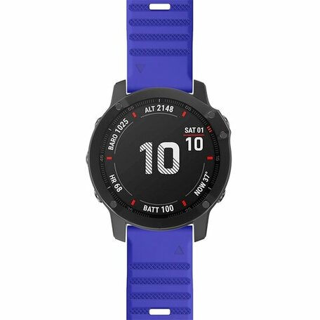 Siliconen bandje - Kobalt blauw - Garmin Quatix 7X / 6X & Tactix 7 (pro)