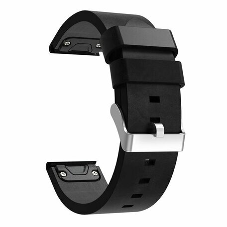 Leren bandje - Zwart - Garmin Epix Gen 2 / MARQ / Quatix 7/6/5