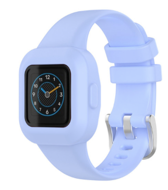 Siliconen one color bandje - Pastel blauw - Garmin Vivofit Junior 3