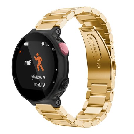 Stalen schakelband - Goud - Garmin Forerunner 220 / 230 / 235 / 620 / 630 / 735 (XT)