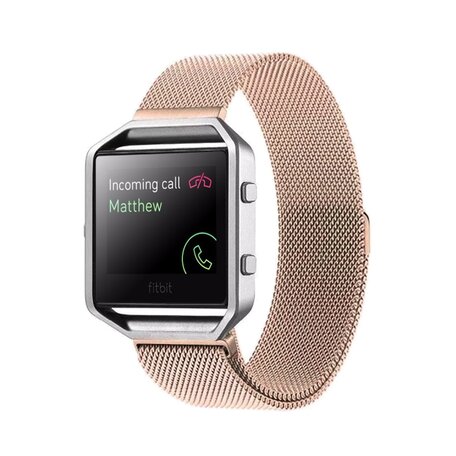 Milanese FitBit Blaze horloge band alleen voor Fitbit Blaze - Rosé goud