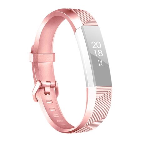 Fitbit Alta Siliconen bandje - Maat: Large - Rosé Goud