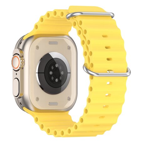 Ocean bandje - Geel - Geschikt voor Apple Watch 42mm / 44mm / 45mm / 49mm