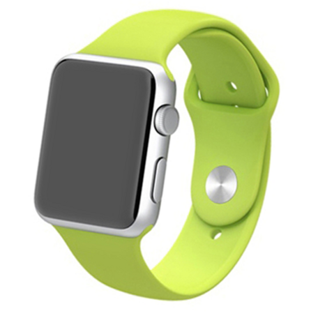 Rubberen sportbandje - Groen - Geschikt voor Apple Watch 42mm / 44mm / 45mm / 49mm