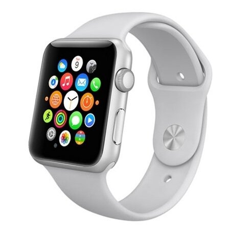 Rubberen sportbandje - Grijs - Geschikt voor Apple Watch 42mm / 44mm / 45mm / 49mm