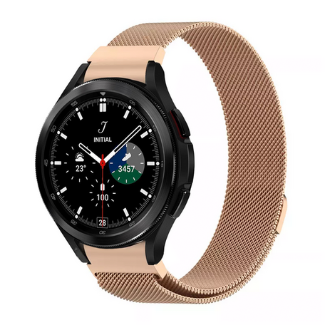 Samsung Galaxy Watch 4 Classic - 42mm / 46mm - Milanese bandje (ronde connector) - Champagne goud
