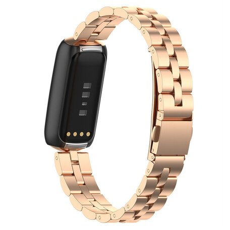 Fitbit Luxe - Stalen schakelband - Rosé goud