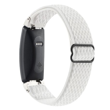 FitBit Charge 5 Elastische solo loop nylon bandje - Wit