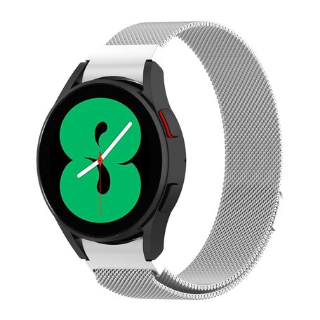 Samsung Galaxy Watch 5 Pro - 45mm - Milanese bandje (ronde connector) - Zilver
