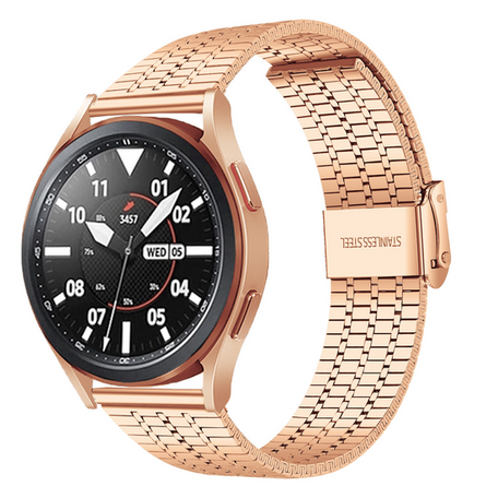 Stalen bandje - Champagne goud - Samsung Galaxy Watch Active 2