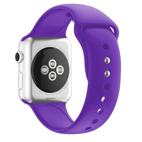 Siliconen sportbandje - Violet - Dubbele druksluiting - Geschikt voor Apple Watch 42mm / 44mm / 45mm / 49mm