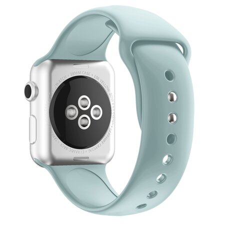 Siliconen sportbandje - Emerald Green - Dubbele druksluiting - Geschikt voor Apple Watch 38mm / 40mm / 41mm