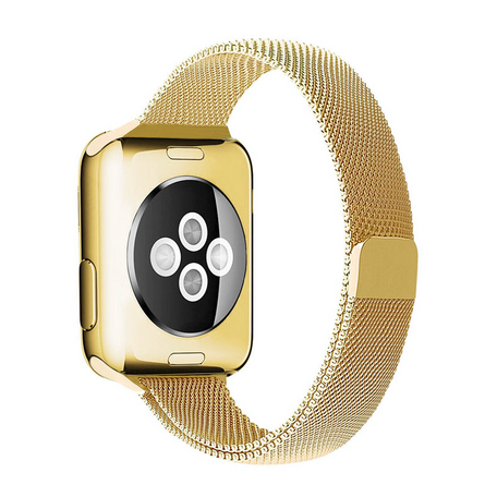 Milanese slim fit bandje - Goud - Geschikt voor Apple Watch 38mm / 40mm / 41mm