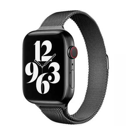 Milanese slim fit bandje - Zwart - Geschikt voor Apple Watch 38mm / 40mm / 41mm