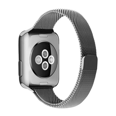 Milanese slim fit bandje - Zwart - Geschikt voor Apple Watch 38mm / 40mm / 41mm