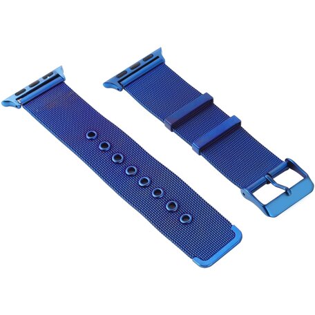 Milanese met gesp bandje - Blauw - Geschikt voor Apple Watch 38mm / 40mm / 41mm