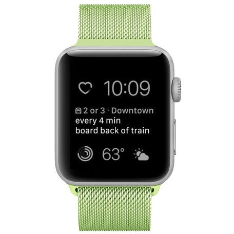 Milanese RVS bandje - Groen - Geschikt voor Apple Watch 38mm / 40mm / 41mm