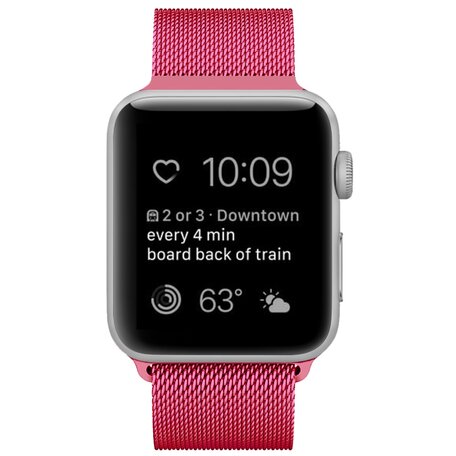 Milanese RVS bandje - Roze - Geschikt voor Apple Watch 38mm / 40mm / 41mm