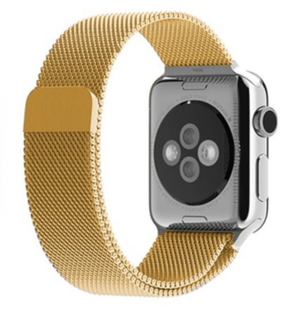 Milanese RVS bandje - Goud - Geschikt voor Apple Watch 38mm / 40mm / 41mm