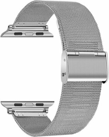 Milanese Loop bandje - Zilver - Geschikt voor Apple Watch 42mm / 44mm / 45mm / 49mm