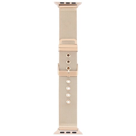 Milanese met gesp bandje - Vintage goud - Geschikt voor Apple Watch 42mm / 44mm / 45mm / 49mm