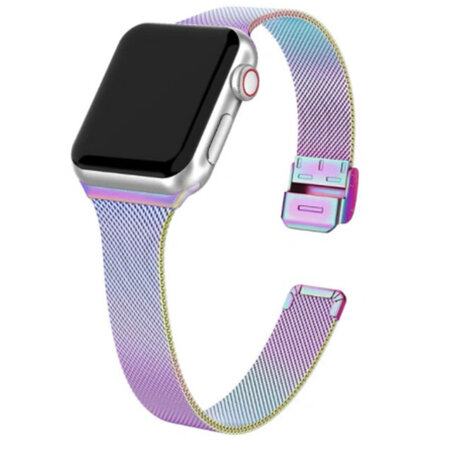 Milanese slim fit bandje - Multicolor - Geschikt voor Apple Watch 42mm / 44mm / 45mm / 49mm