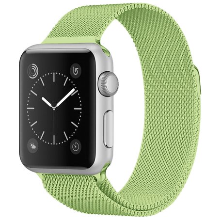 Milanese RVS bandje - Groen - Geschikt voor Apple Watch 42mm / 44mm / 45mm / 49mm