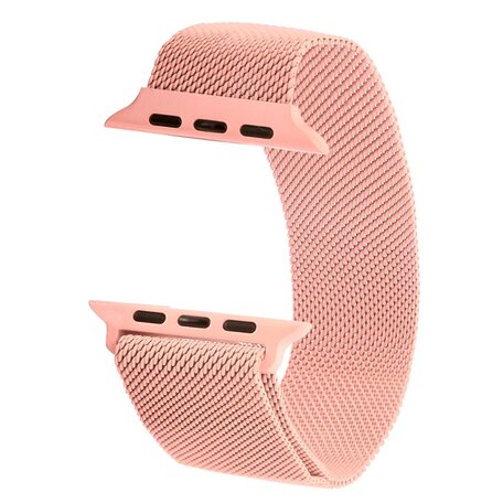 Milanese RVS bandje - Roze - Geschikt voor Apple Watch 42mm / 44mm / 45mm / 49mm