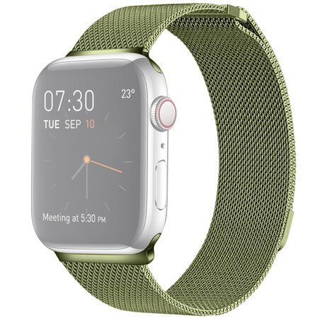 Milanese RVS bandje - Groen - Geschikt voor Apple Watch 42mm / 44mm / 45mm / 49mm