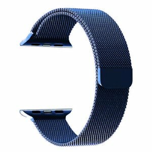 Milanese RVS bandje - Blauw - Geschikt voor Apple Watch bandje 42mm / 44mm / 45mm / 49mm