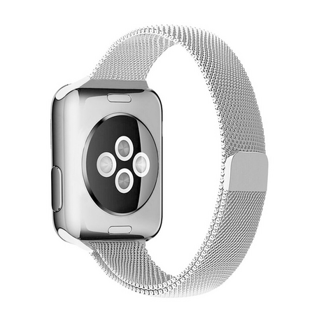 Milanese slim fit bandje - Zilver - Geschikt voor Apple Watch 42mm / 44mm / 45mm / 49mm