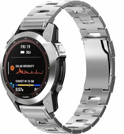 Titanium schakelband - Zilver - Garmin Epix Gen / MARQ / Quatix 7 / 6 / 5