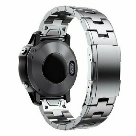 Titanium schakelband - Zilver - Garmin Fenix 7 / 6 / 5