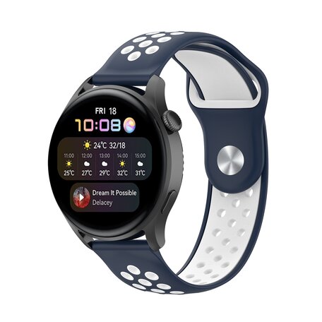 Sport Edition - Donkerblauw + wit - Samsung Galaxy Watch - 46mm