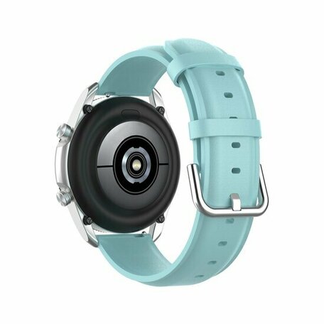 Classic leren bandje - Blauw - Samsung Galaxy Watch - 46mm / Samsung Gear S3
