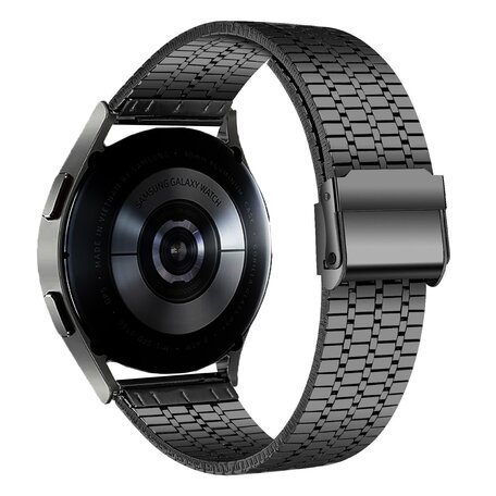 Stalen bandje - Zwart - Samsung Galaxy Watch - 46mm / Samsung Gear S3