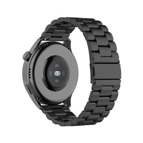 Stalen schakelband - Zwart - Samsung Galaxy Watch - 46mm / Samsung Gear S3